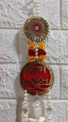traditional decorative shubh labh satiya wall hanging  wall hanging for main door for home decor (pack of 2) 5