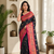 black color zari weaves and meenakari work in border having contrast pallu silk blend saree