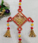 decorative subh labh pom pom bell hanging  all festival decor(pack of 2)