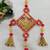 decorative subh labh pom pom bell hanging  all festival decor(pack of 2)