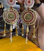 shubh labh door hanging for home   handmade pearl & beaded decorative hanging decoration (pack of 2)
