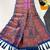 lavender color zari weaves and meenakari work in border having contrast pallu silk blend saree