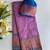 lavender color zari weaves and meenakari work in border having contrast pallu silk blend saree