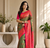 mehendi green color zari weaves and meenakari work in border having contrast pallu silk blend saree