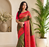 mehendi green color zari weaves and meenakari work in border having contrast pallu silk blend saree