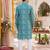 Blue digital printed work cotton straight kurta