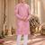 Pink digital printed work cotton straight kurta