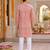 Peach digital printed work cotton straight kurta
