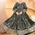 Women’s Dark Green Embroidered Anarkali Kurta Set With Dupatta & Pent