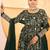 Women’s Dark Green Embroidered Anarkali Kurta Set With Dupatta & Pent