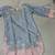 Greyish blue satin top with farshi palazzo & organza dupatta embroidered party wear suit set