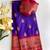 purple color zari weaves and meenakari work in border having contrast pallu silk blend saree
