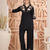 Women's black embroidered kurti with pant set