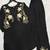 Women's black embroidered kurti with pant set