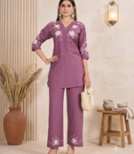 Women's oniun embroidered kurti with pant set