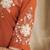 Women's orange embroidered kurti with pant set