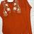 Women's orange embroidered kurti with pant set
