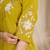 Women's mustard yellow embroidered kurti with pant set