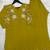 Women's mustard yellow embroidered kurti with pant set