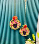 handcrafted shrinathji wall hanging  krishna decorative hanging pearl string home  decoration pack of 2