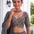 grey silk blend embroidered wedding lehenga choli