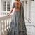 grey silk blend embroidered wedding lehenga choli