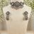 oxidized silver choker necklace set with mirror work & hanging jhumkas for women   ethnic festival indian jewelry