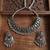 oxidized silver mirror work choker necklace set with earrings for navratri & weddings