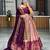 purple silk blend printed festival lehenga choli