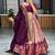 purple silk blend printed festival lehenga choli