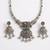 antique oxidized silver multicolor choker necklace & earrings set   indian ethnic tribal festive jewelry
