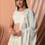 off white georgette embroidered wedding lehenga choli