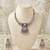 avratri special oxidised silver jewellery set   ethnic choker necklace & earrings