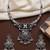 avratri special oxidised silver jewellery set   ethnic choker necklace & earrings