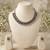 antique oxidized silver choker necklace & earrings set   traditional navratri garba ethnic jewellery