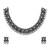 antique oxidized silver choker necklace & earrings set   traditional navratri garba ethnic jewellery