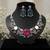 oxidised silver elephant choker necklace set with mirror & stone work for navratri & garba   ethnic jewellery