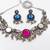 oxidised silver elephant choker necklace set with mirror & stone work for navratri & garba   ethnic jewellery