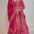 rani pink silk blend embroidered wedding lehenga choli