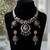 antique oxidised silver elephant meenakari choker necklace & earrings set for navratri garba jewelry
