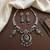 antique oxidised silver elephant meenakari choker necklace & earrings set for navratri garba jewelry