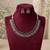 silver oxidized tribal choker necklace earrings set with red green stones   indian ethnic navratri jewellery set