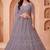 mauve net embroidered party lehenga choli