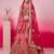 rani pink silk blend embroidered bridal lehenga choli