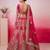 rani pink silk blend embroidered bridal lehenga choli