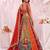 multicolor silk blend embroidered party lehenga choli
