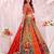 multicolor silk blend embroidered party lehenga choli