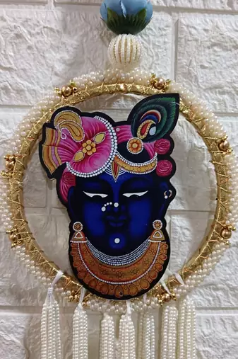 traditional decorative shrinath ji chudi latkan wall hanging  wall hanging for home decor (pack of 2)