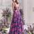 purple organza printed festival lehenga choli