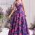 purple organza printed festival lehenga choli